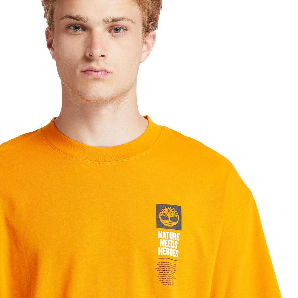 Timberland Mens T-Shirts Heritage Short-Sleeve Tree Pack - Orange - India ZR4925786